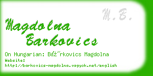 magdolna barkovics business card